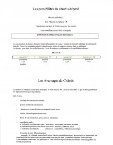 les possibilités et avantages du châssis